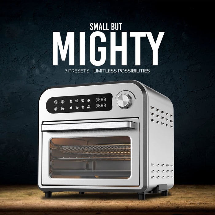 10 Litre Compact Air Fryer Oven Oil Free Cooking Silver