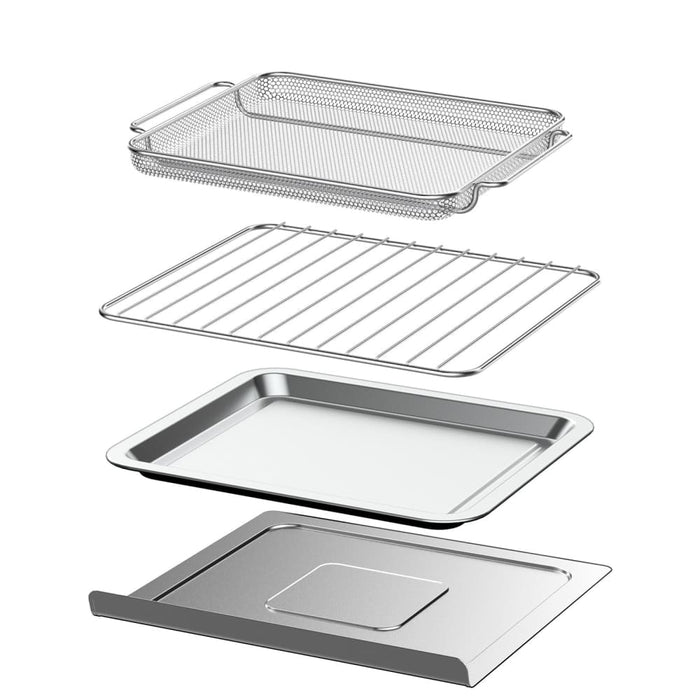 10 Litre Compact Air Fryer Oven Oil Free Cooking Silver