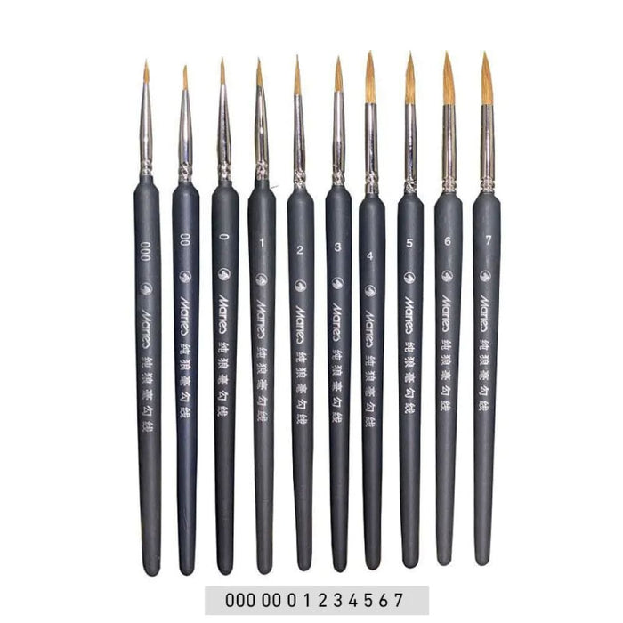 10 Mini Paint Brushes for Acrylic Oil Watercolour Art Thin