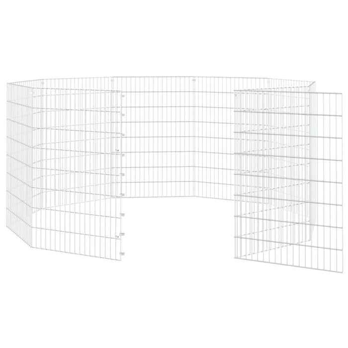 10-panel Rabbit Cage 54x80 Cm Galvanised Iron Oiopik