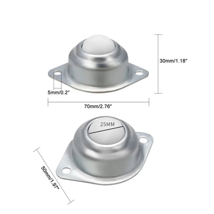 10 Piece 1 Roller Ball Transfer Caster Dual Wheel