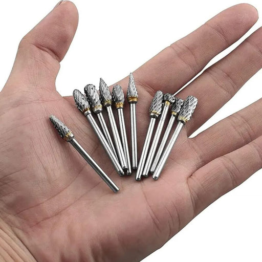 10 Piece Carbide Burr Set For Woodworking Grinding
