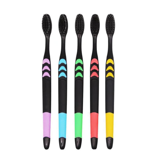 10 Piece Soft Bristle Bamboo Charcoal Toothbrush Set