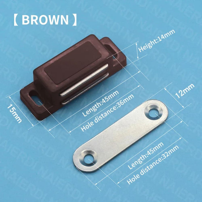 10 Pieces Magnetic Abs Black Cabinet/door Catches