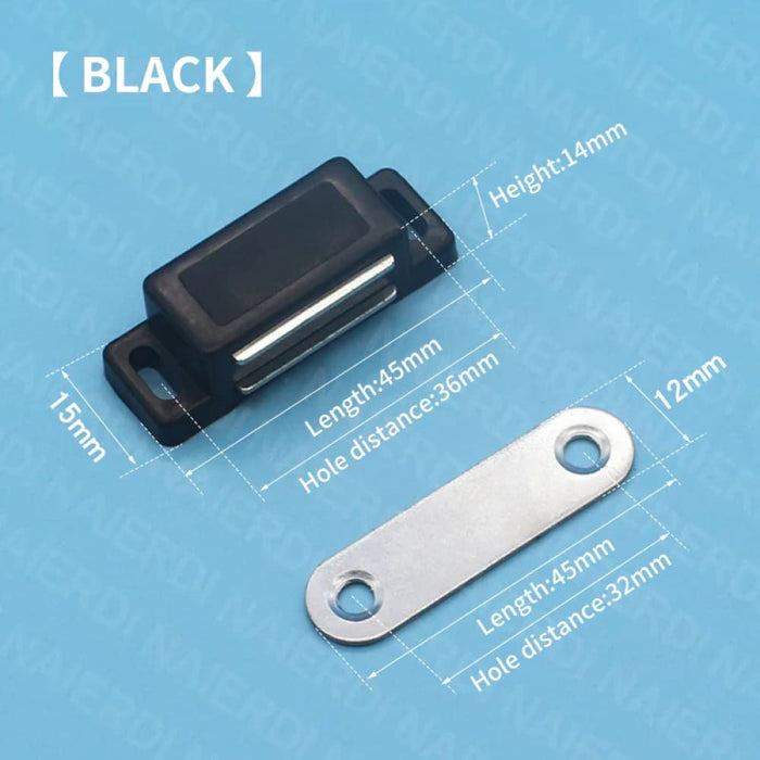 10 Pieces Magnetic Abs Black Cabinet/door Catches