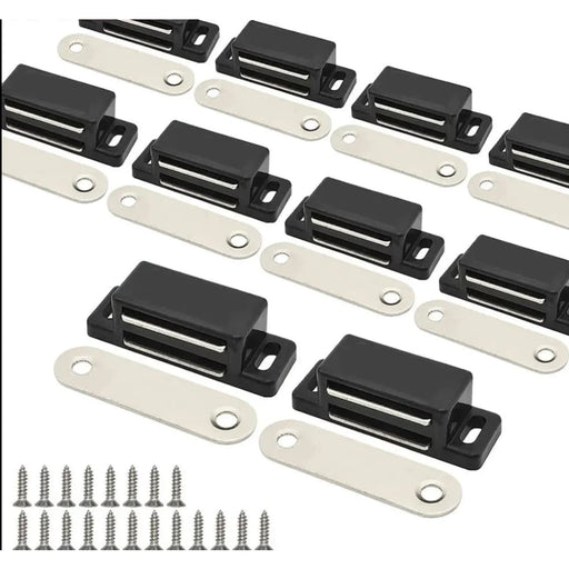 10 Pieces Magnetic Abs Black Cabinet/door Catches