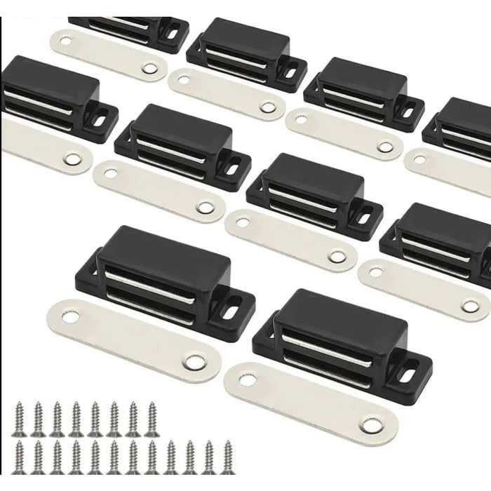 10 Pieces Magnetic Abs Black Cabinet/door Catches