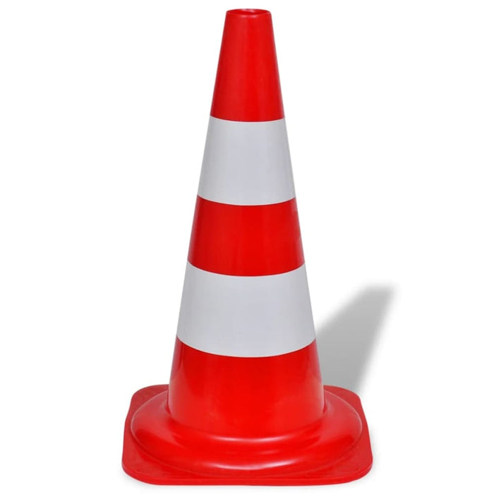 10 Reflective Traffic Cones Red and White 50 Cm Oaonon