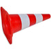 10 Reflective Traffic Cones Red and White 50 Cm Oaonon