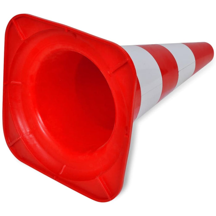 10 Reflective Traffic Cones Red and White 50 Cm Oaonon