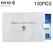 100 Aluminum Foil Rfid Blocking Card Sleeves 9.1 6.3cm