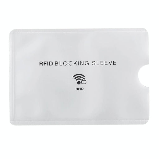 100 Aluminum Foil Rfid Blocking Card Sleeves 9.1 6.3cm