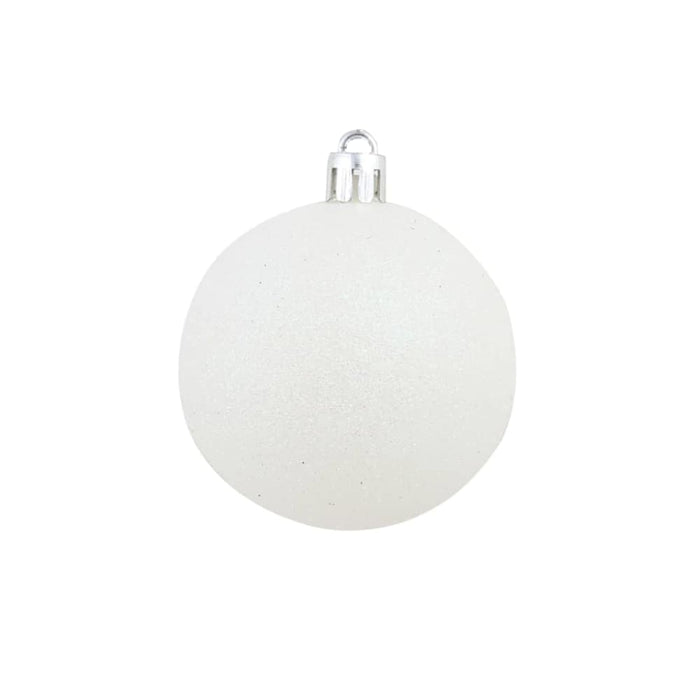 100 Piece Christmas Ball Set 3 4 6 Cm White Grey Xapioi