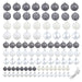 100 Piece Christmas Ball Set 3 4 6 Cm White Grey Xapioi