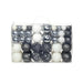 100 Piece Christmas Ball Set 3 4 6 Cm White Grey Xapioi