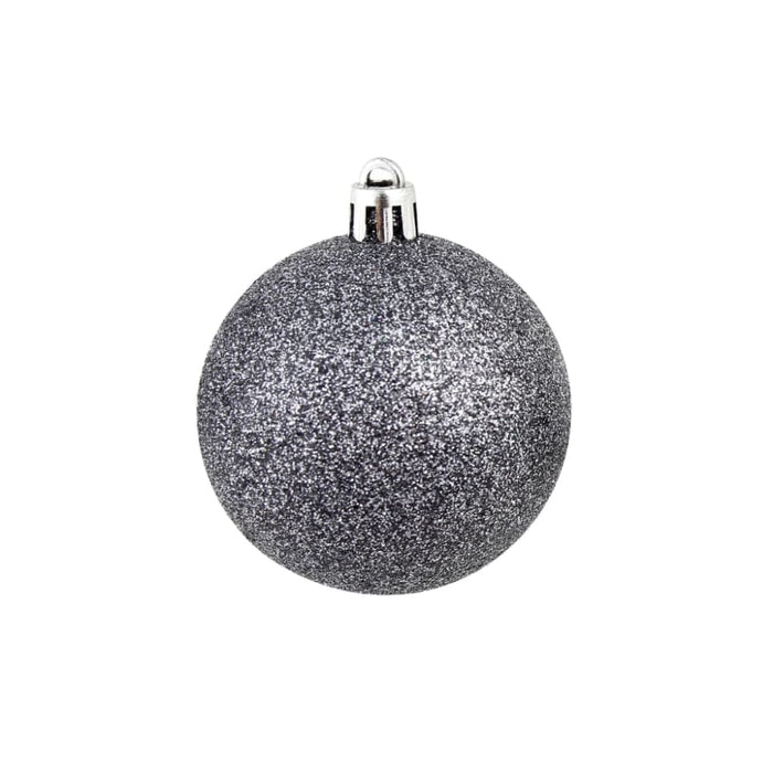 100 Piece Christmas Ball Set 3 4 6 Cm White Grey Xapioi