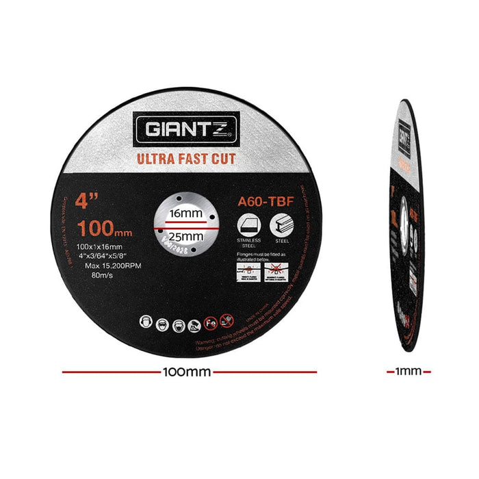 100-piece Cutting Discs 4 100mm Angle Grinder Thin Cut Off