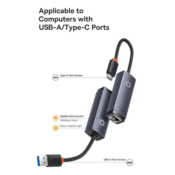1000 100mbps Aluminum Usb c To Ethernet Adapter For Laptop