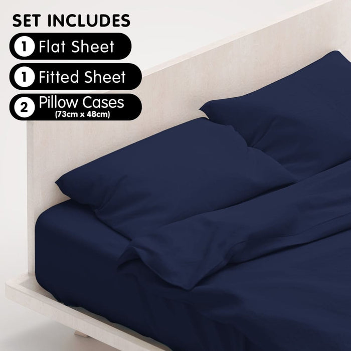 1000 Thread Count Cotton Rich King Bed Sheets 4-piece Set