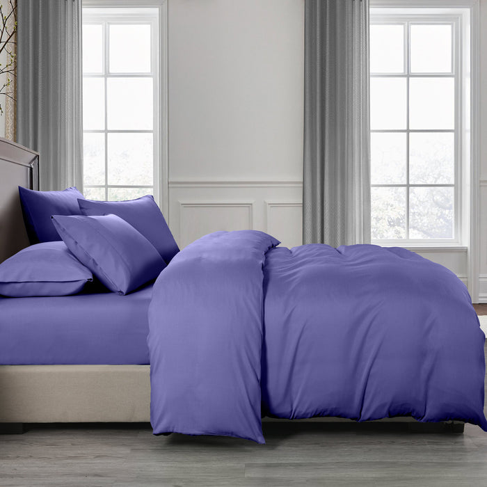 Queen Size Bamboo Cooling 2000Tc Quilt Cover Set - Royal Blue
