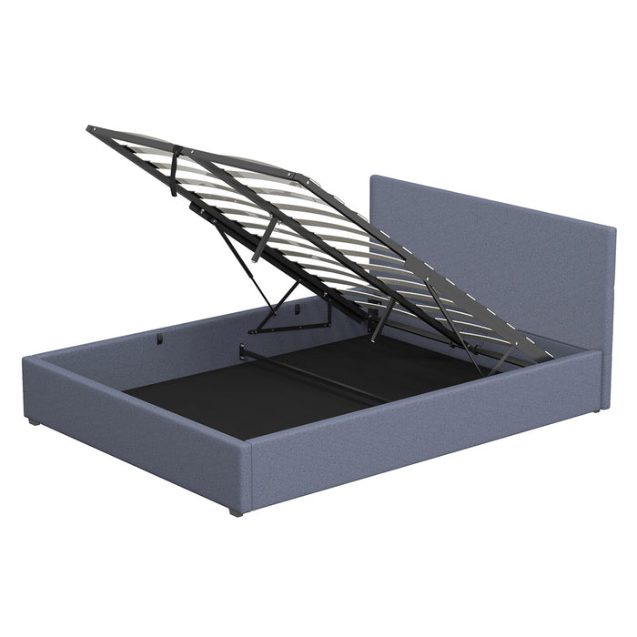 Single Size Luxury Gas Lift Bed With Headboard Model 1 Charcoal No.35