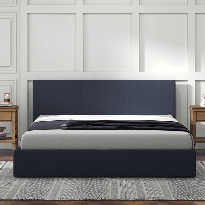 Single Size Luxury Gas Lift Bed With Headboard Model 1 Charcoal No.35