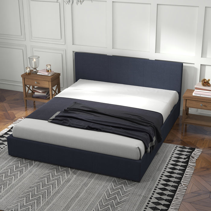 Single Size Luxury Gas Lift Bed With Headboard Model 1 Charcoal No.35