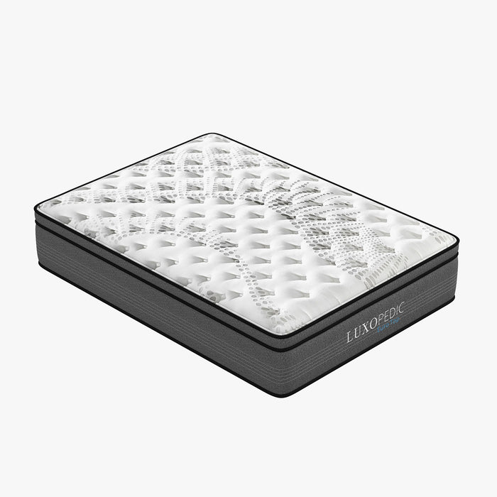 Luxopedic Pocket Spring Mattress 5 Zone 32Cm Euro Top Memory Foam Medium Firm