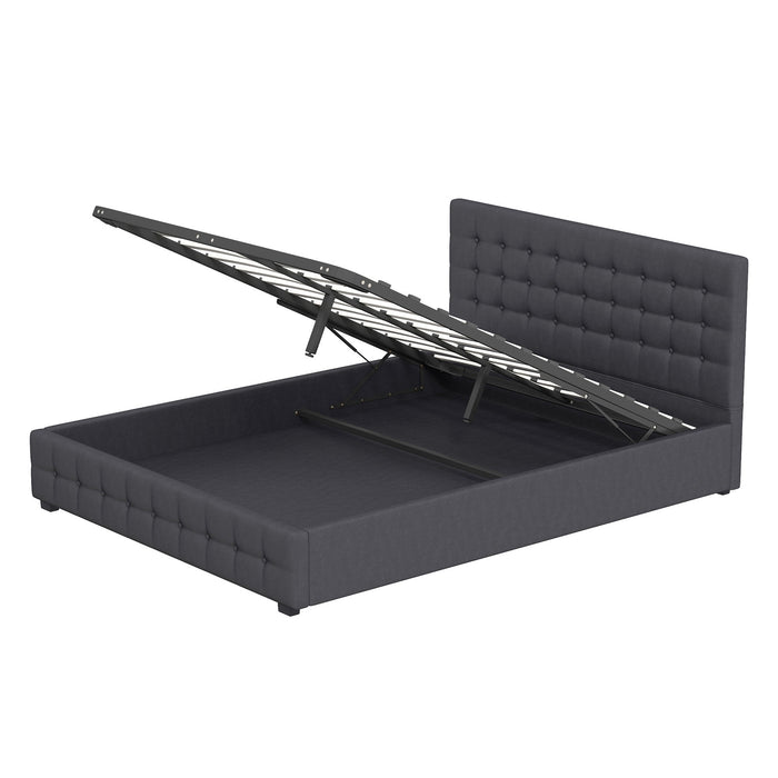 Single Size Eden Gas Lift Bed Dark Grey