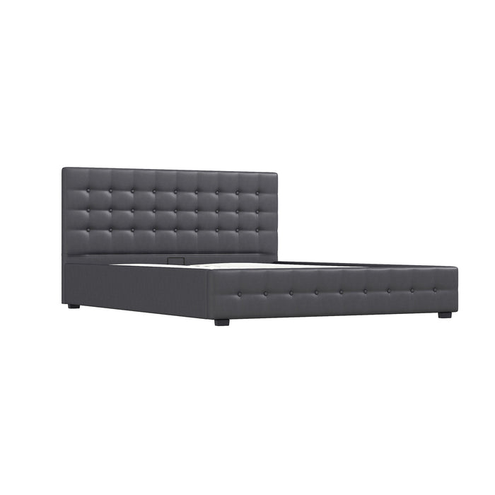 Queen Size Eden Gas Lift Bed Dark Grey
