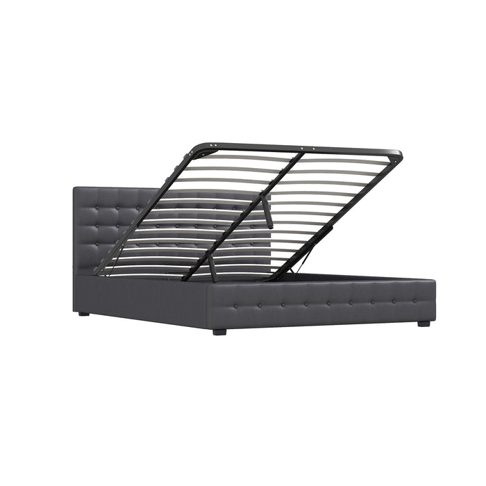 Queen Size Eden Gas Lift Bed Dark Grey