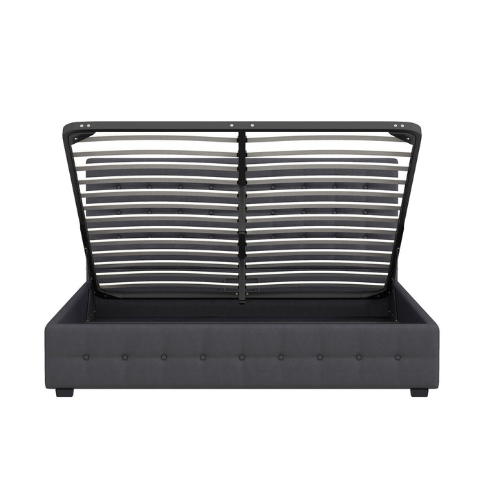 Queen Size Eden Gas Lift Bed Dark Grey