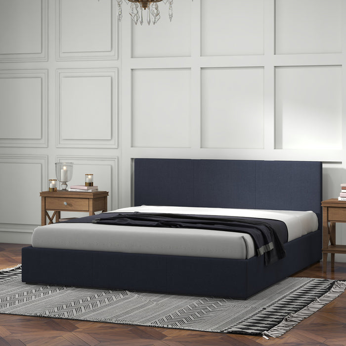 Queen Size Luxury Gas Lift Bed With Headboard Model 1 Charcoal No.35