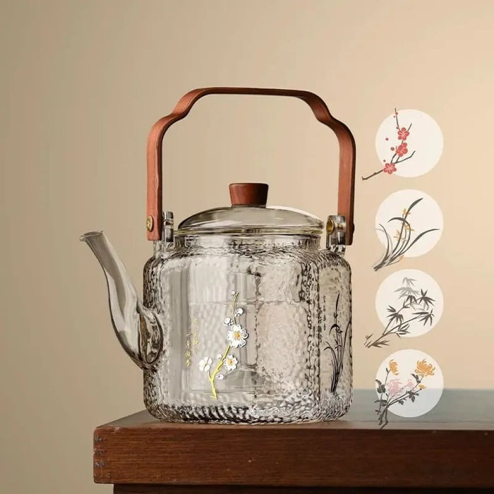 1000ml Glass Teapot With Filter For Kung Fu Tea Set
