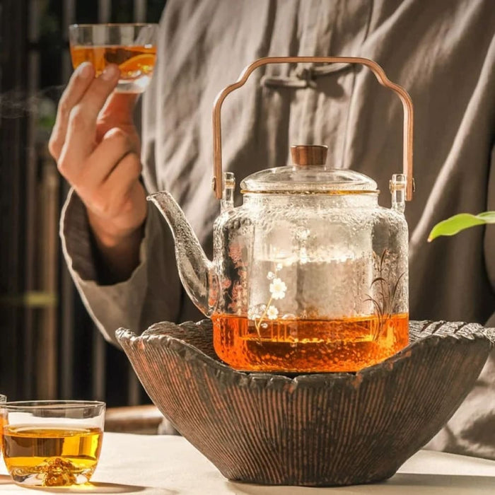 1000ml Glass Teapot With Filter For Kung Fu Tea Set
