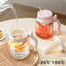 1000ml Glass Tumbler with Lid Straw and Handle