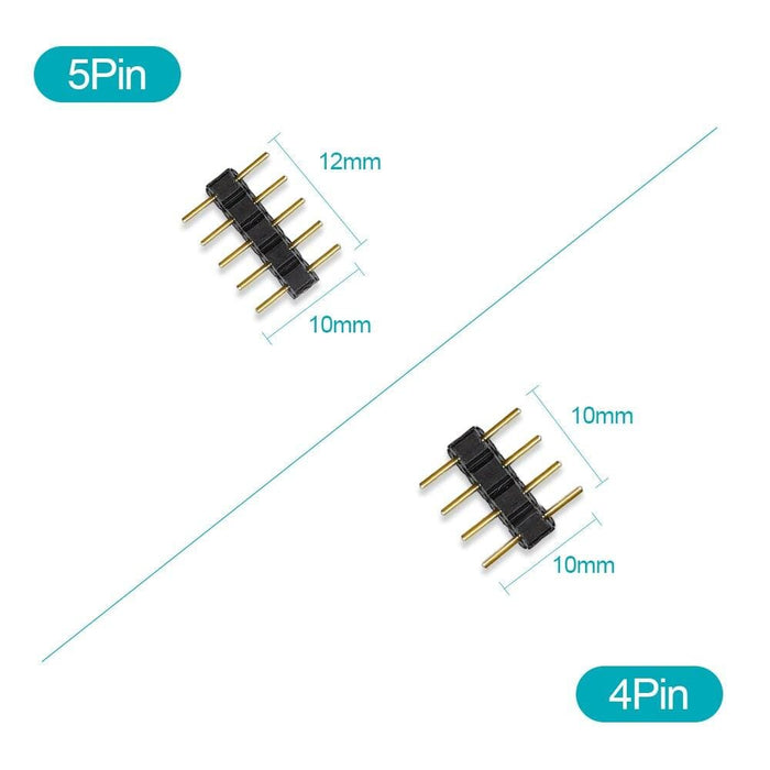 100pcs 4pin 5pin Led Connector Needle Strip Connectors