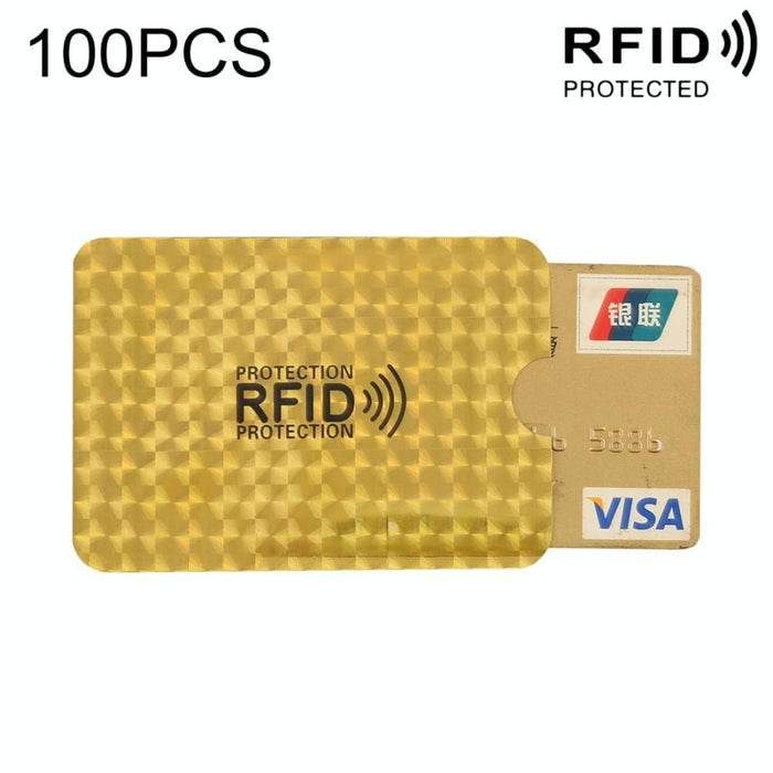 100pcs Aluminum Foil Rfid Blocking Credit Card Id Bank Case