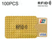 100pcs Aluminum Foil Rfid Blocking Credit Card Id Bank Case