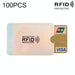 100pcs Aluminum Foil Rfid Blocking Credit Card Id Bank Case