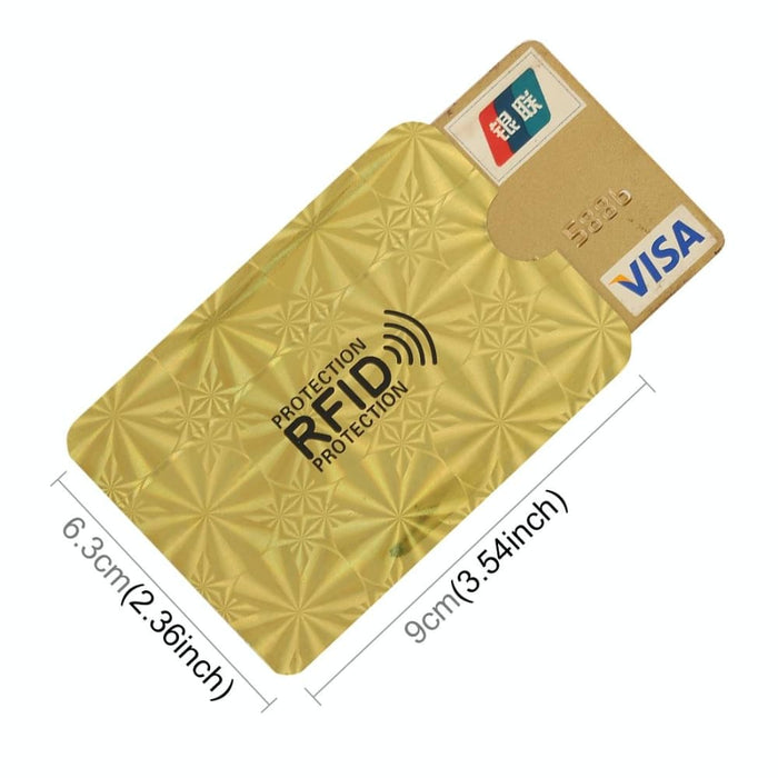 100pcs Aluminum Foil Rfid Blocking Credit Card Id Bank Case