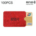 100pcs Aluminum Foil Rfid Blocking Credit Card Id Bank Case