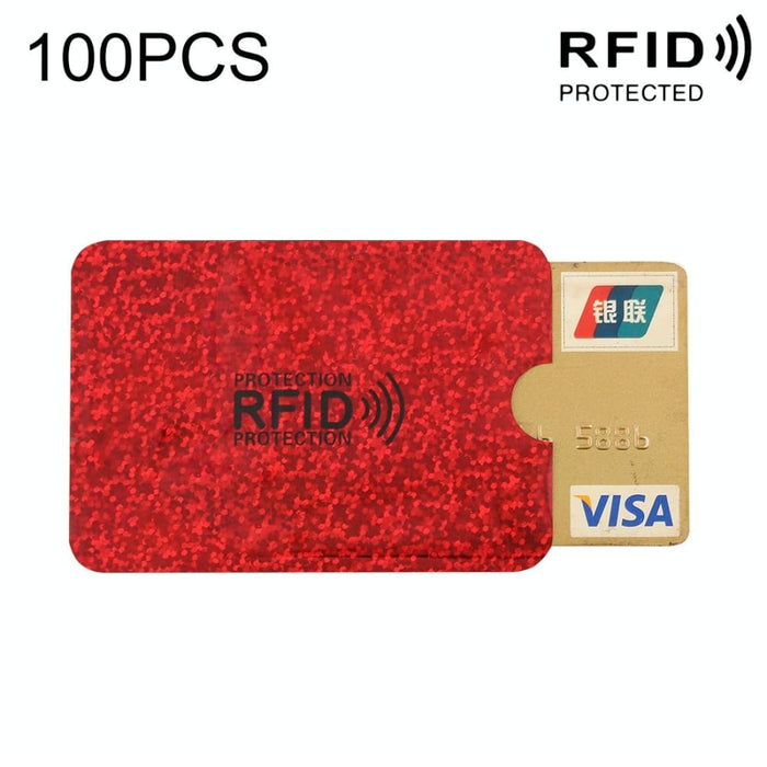100pcs Aluminum Foil Rfid Blocking Credit Card Id Bank Case