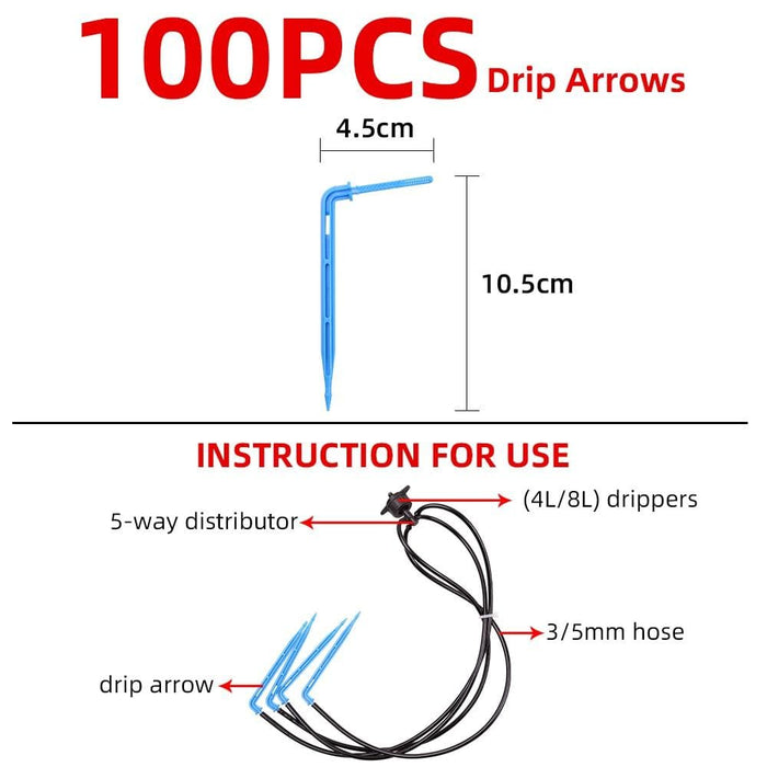 Nz Local Stock-100pcs Drip Arrows Watering Kits for Garden