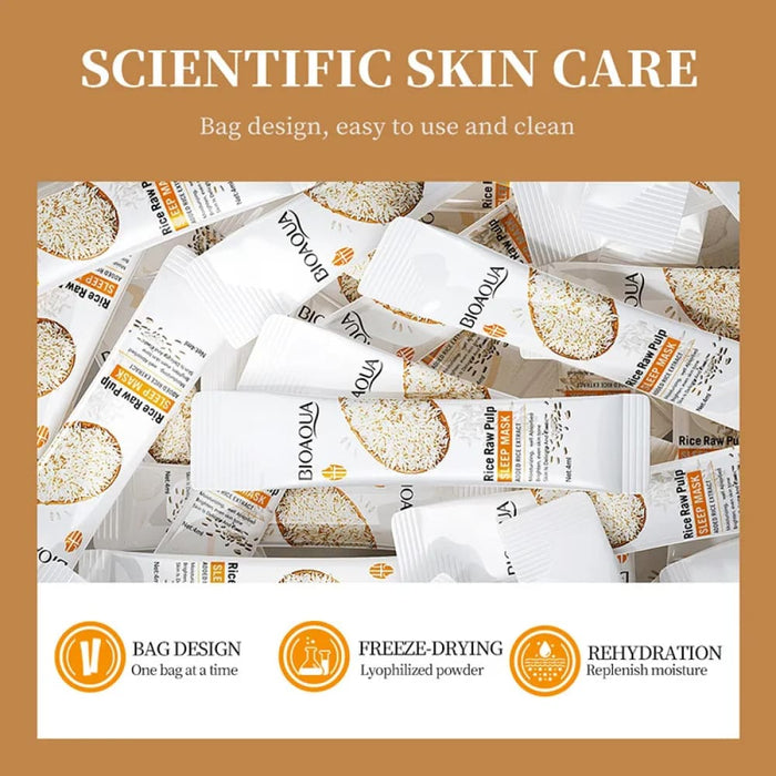 100pcs Rice Raw Pulp Firming Hydrating Moisturizing