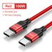 100w Usb c Fast Charging Cable for Macbook Pro Samsung