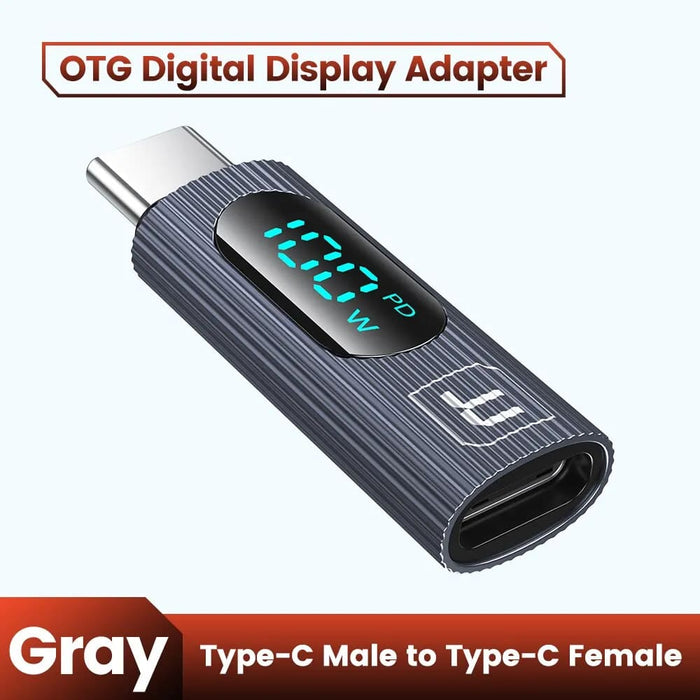 100w Usb c Otg Adapter With Digital Display