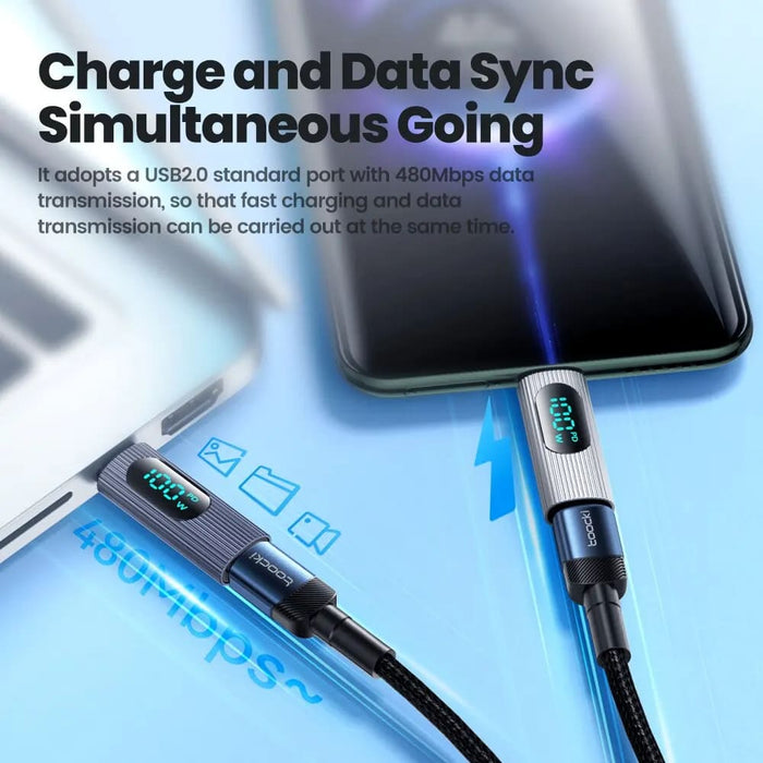 100w Usb c Otg Adapter With Digital Display