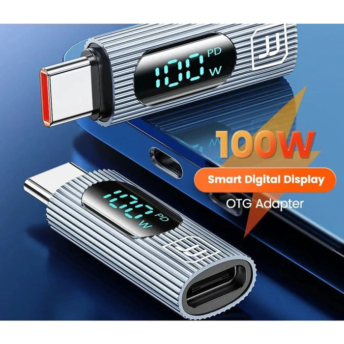 100w Usb c Otg Adapter With Digital Display