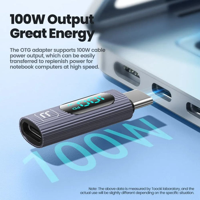 100w Usb c Otg Adapter With Digital Display